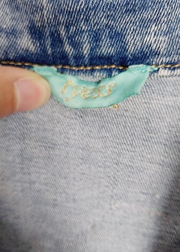 Düğmeli Gri Kadın Denim Ceket - Görsel 2