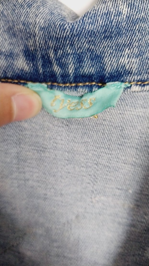 Düğmeli Gri Kadın Denim Ceket - Görsel 2