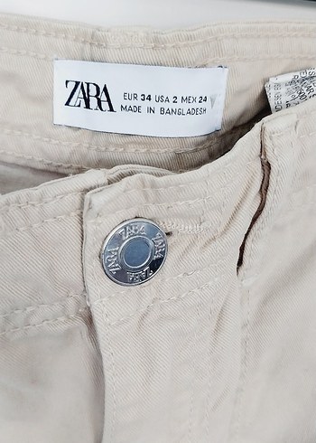 Bej Kadın Rahat Kesim kargo Pantolon - Görsel 2