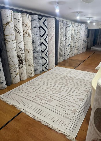 Beyaz kahve Modern Baskılı Halı