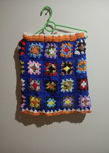 Çocuklar için Renkli Nakışlı Örgü etek - Görsel 2