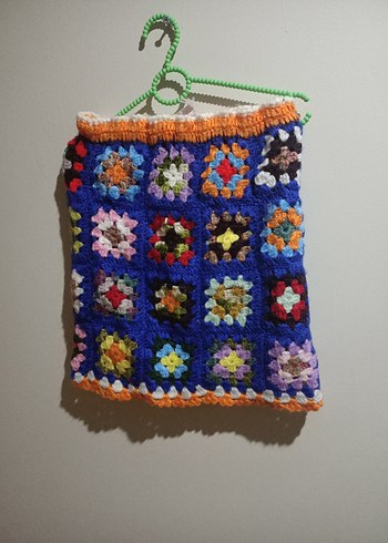 Çocuklar için Renkli Nakışlı Örgü etek - Görsel 4