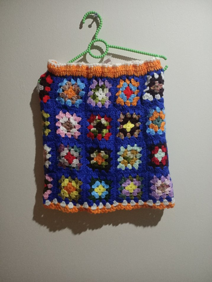 Çocuklar için Renkli Nakışlı Örgü etek - Görsel 2