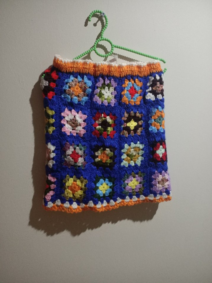 Çocuklar için Renkli Nakışlı Örgü etek - Görsel 3