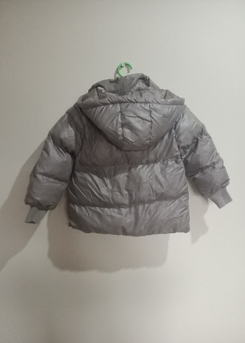 Kapüşonlu Gri Erkek Çocuk Mont - Görsel 3