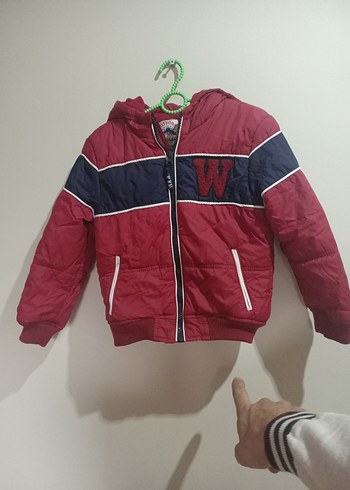 Kırmızı Fermuarlı Erkek Çocuk Mont - Görsel 3