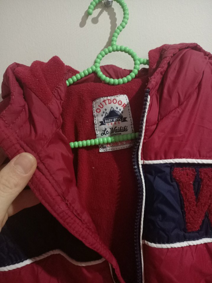 Kırmızı Fermuarlı Erkek Çocuk Mont - Görsel 4