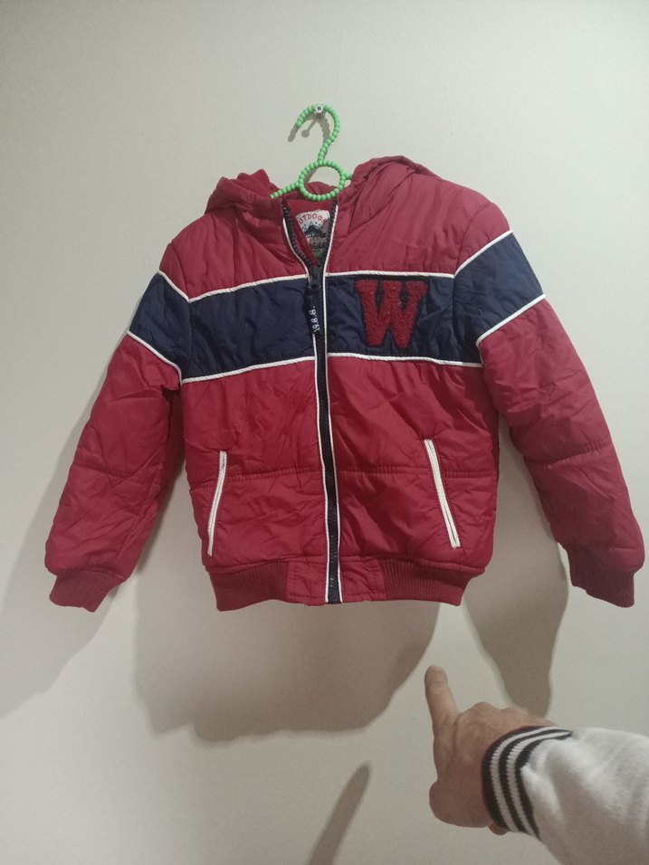 Kırmızı Fermuarlı Erkek Çocuk Mont - Görsel 3