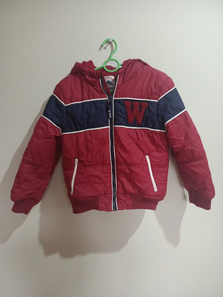 Kırmızı Fermuarlı Erkek Çocuk Mont - Görsel 2