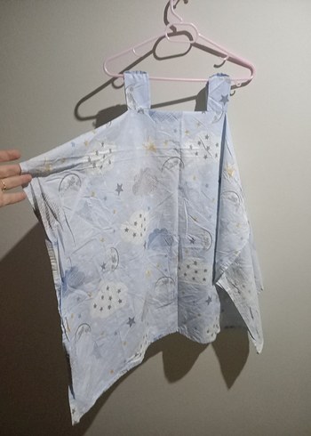 Mavi Askılı Hamile ve Emzirme Gecelik - Görsel 3