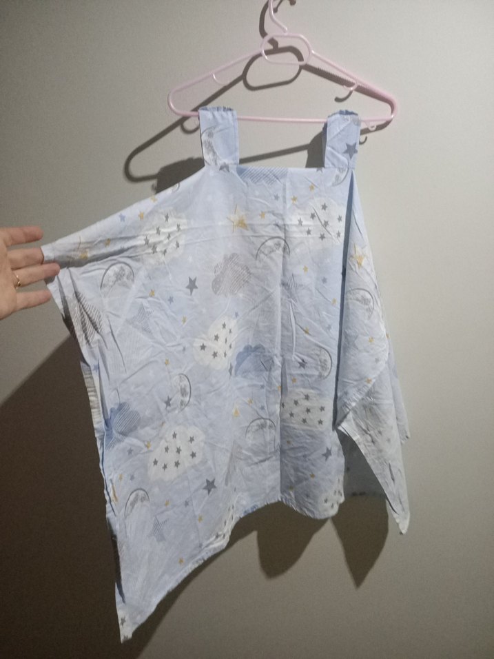 Mavi Askılı Hamile ve Emzirme Gecelik - Görsel 3