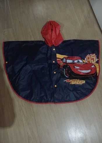 Kapüşonlu Çocuk Yağmurluk - Arabalı Desenli - Görsel 4