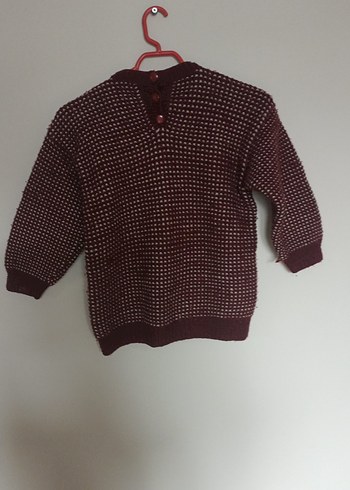 Bordo Erkek Çocuk Örgü Kazak - Görsel 4