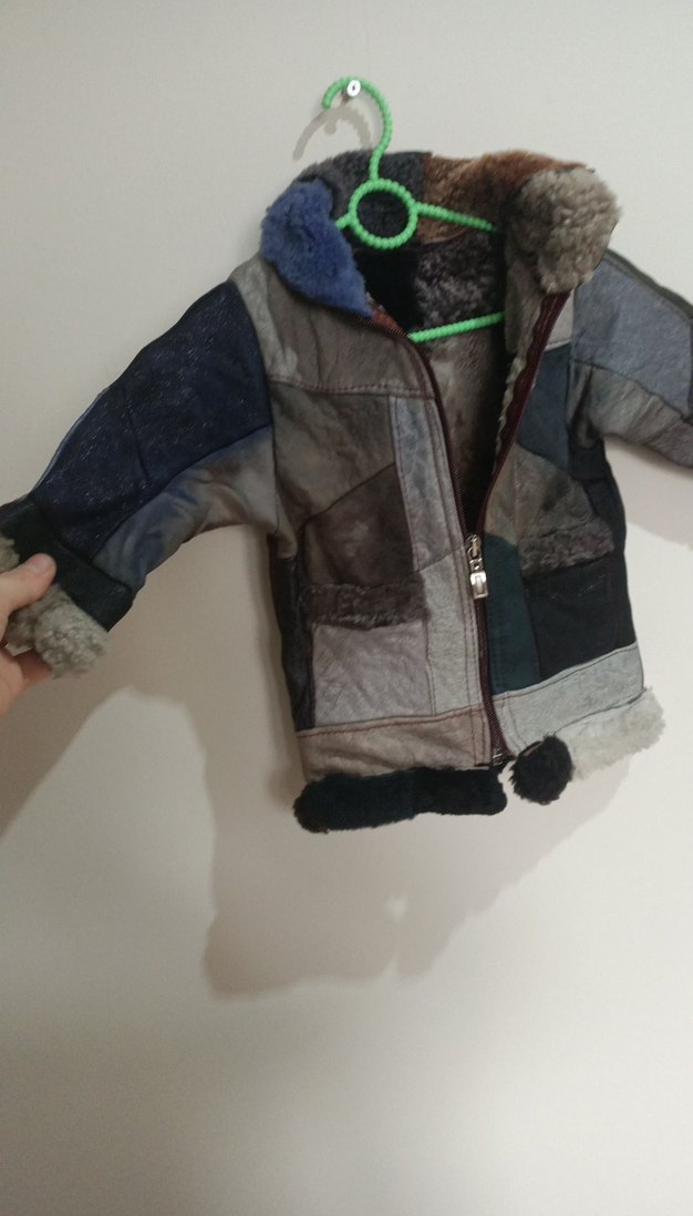 Erkek Çocuk Gri Kürklü Streetwear Ceket - Görsel 2