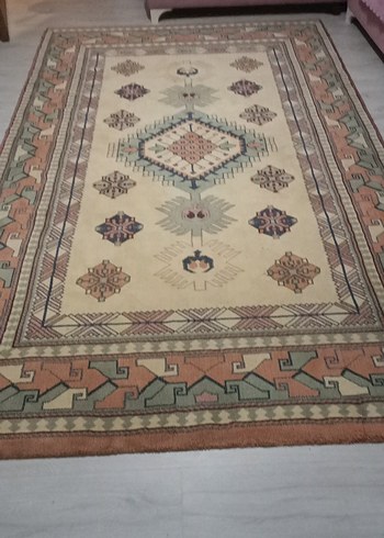 Çok Renkli Desenli Geleneksel kalin hali - Görsel 3