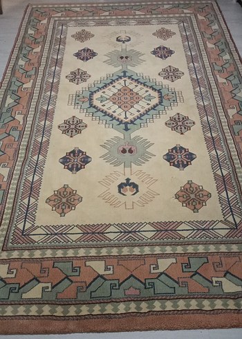 Çok Renkli Desenli Geleneksel kalin hali - Görsel 5