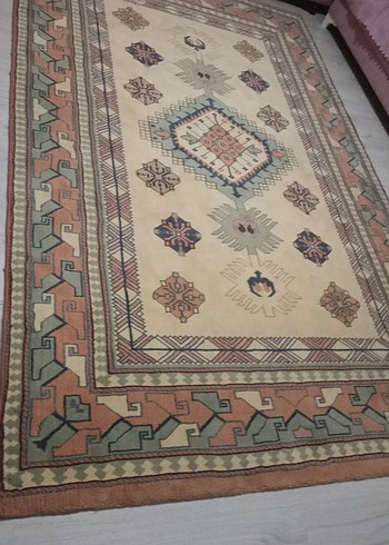 Çok Renkli Desenli Geleneksel kalin hali - Görsel 7