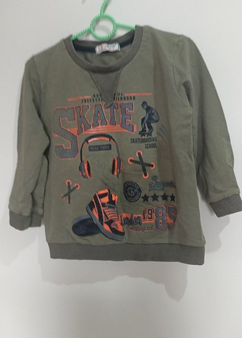 Gri Erkek Çocuk Baskılı Sweatshirt - Görsel 4