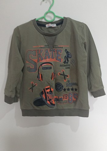 Gri Erkek Çocuk Baskılı Sweatshirt - Görsel 2