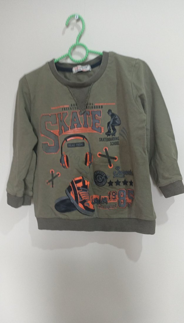 Gri Erkek Çocuk Baskılı Sweatshirt - Görsel 4