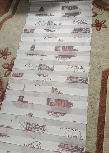 Gri Baskılı Beyaz Perde - Görsel 3