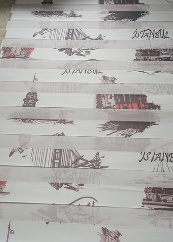 Gri Baskılı Beyaz Perde - Görsel 5