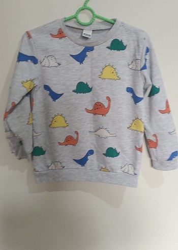 Gri Baskılı Erkek Çocuk Sweatshirt - Görsel 2