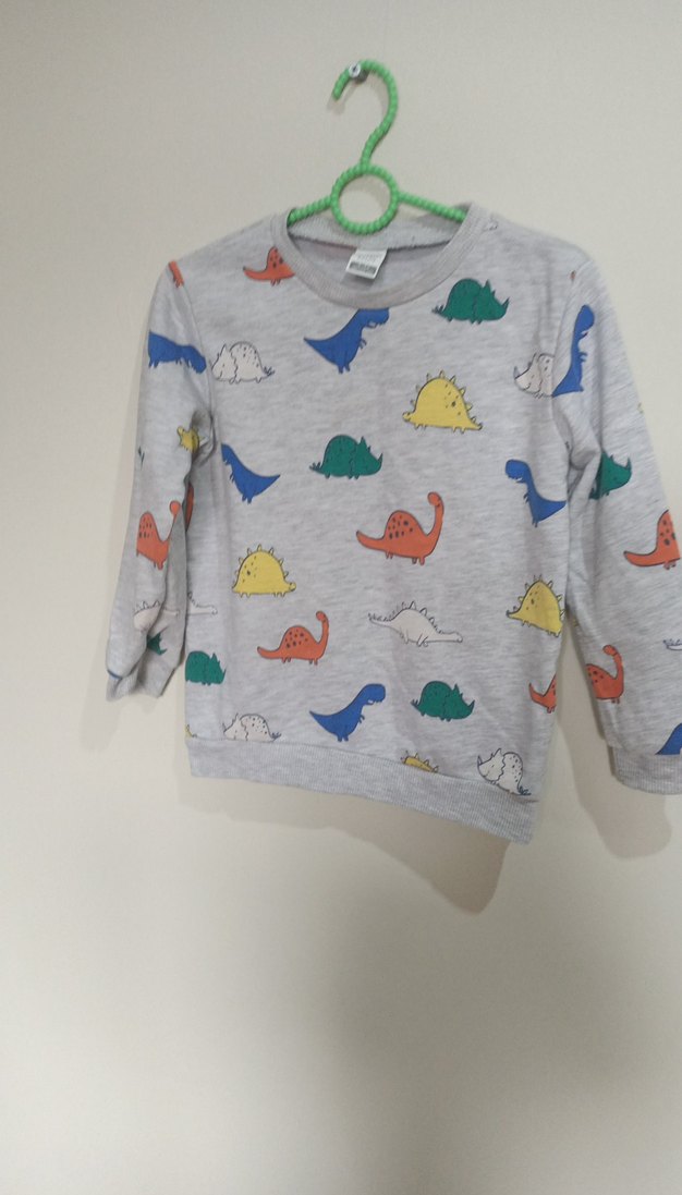 Gri Baskılı Erkek Çocuk Sweatshirt - Görsel 4