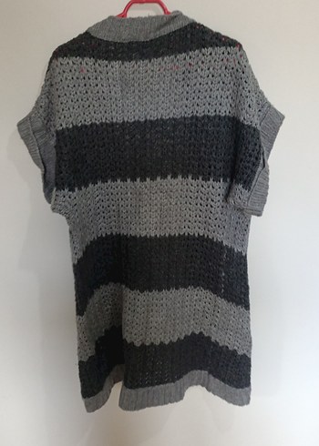 Gri Örgü Midi Kadın Hırka - Görsel 5