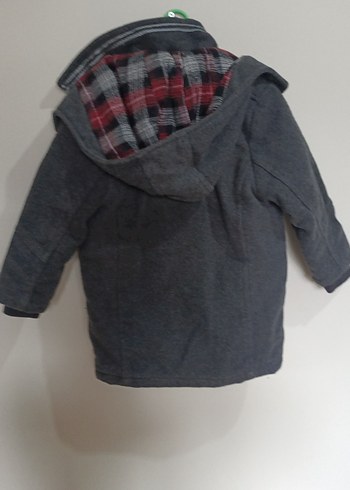 Gri Erkek Çocuk Düğmeli kaban - Görsel 5