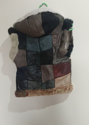 Kürklü Kapüşonlu cocuk Yelek - Görsel 6