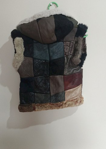 Kürklü Kapüşonlu cocuk Yelek - Görsel 5