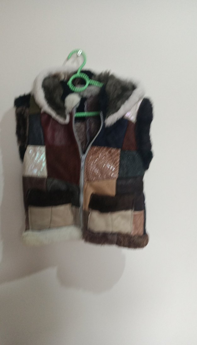 Kürklü Kapüşonlu  cocuk Yelek - Görsel 2