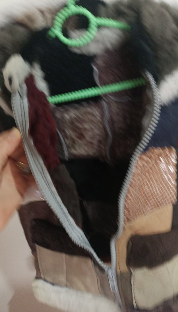 Kürklü Kapüşonlu  cocuk Yelek - Görsel 4