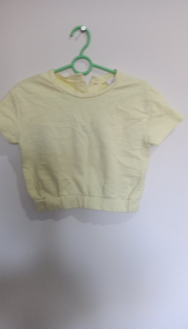 Kız Çocuk Sarı Kısa Kollu Tişört - Görsel 2