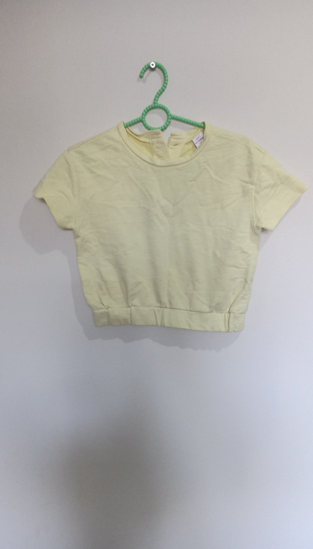 Kız Çocuk Sarı Kısa Kollu Tişört - Görsel 4