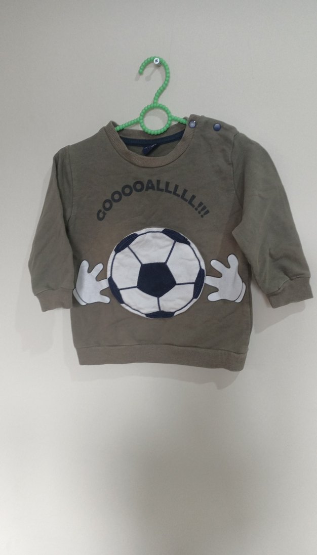 Erkek Çocuk Kahverengi Uzun Kollu Sweatshirt - Görsel 2