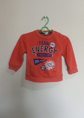 Erkek Çocuk turuncu Baskılı Sweatshirt - Görsel 4