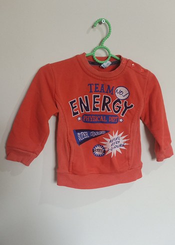 Erkek Çocuk turuncu Baskılı Sweatshirt - Görsel 3