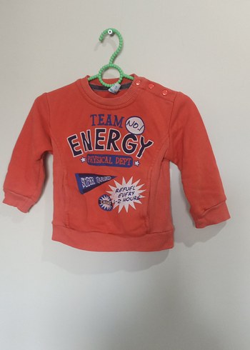 Erkek Çocuk turuncu Baskılı Sweatshirt - Görsel 2