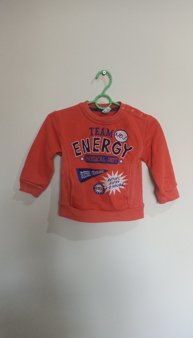 Erkek Çocuk turuncu Baskılı Sweatshirt - Görsel 4