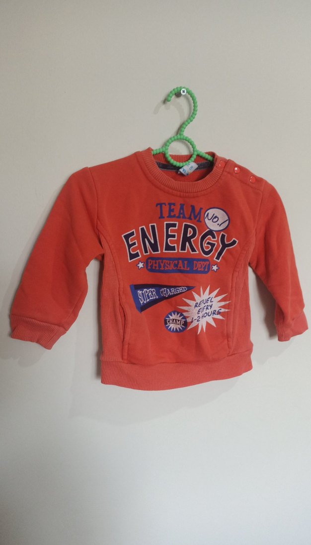 Erkek Çocuk turuncu Baskılı Sweatshirt - Görsel 3