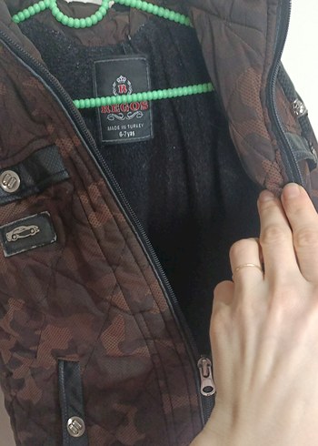 Kahverengi Kamuflaj Desenli Erkek Biker mont - Görsel 5