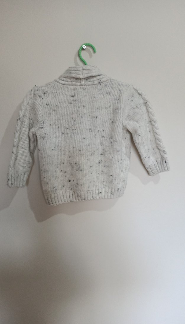 Erkek Çocuk Gri Örgü Hırka - Görsel 5