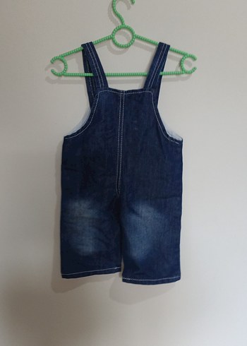 Erkek Çocuk Renkli Baskılı Kot Salopet - Görsel 5