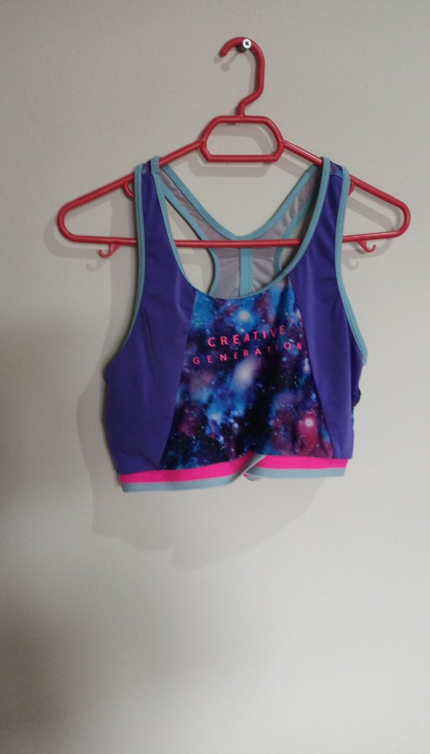 Renkli Baskılı Spor Sütyeni Mini - Görsel 2