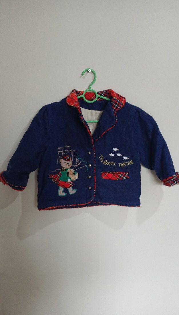 Düğmeli Nakışlı kiz Çocuk Mavi Ceket KALİN - Görsel 3