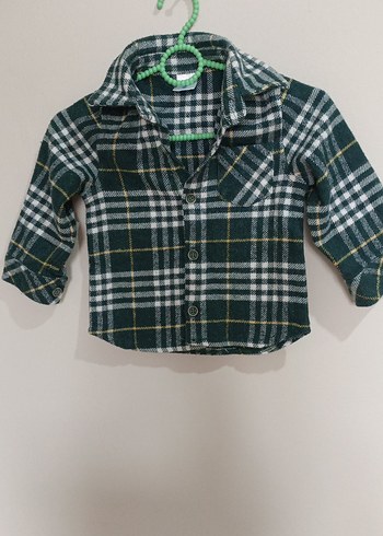 Erkek Çocuk Koyu Yeşil Kareli Gömlek KİSLİK GÖMLEK - Görsel 2