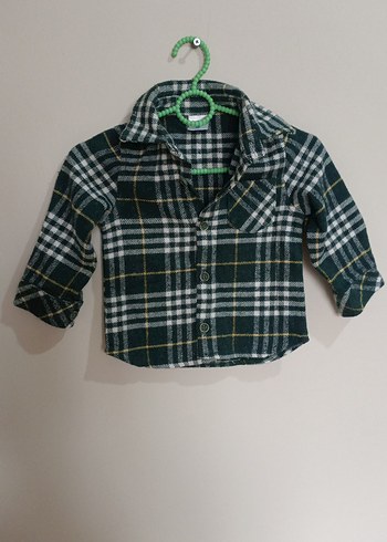 Erkek Çocuk Koyu Yeşil Kareli Gömlek KİSLİK GÖMLEK - Görsel 3