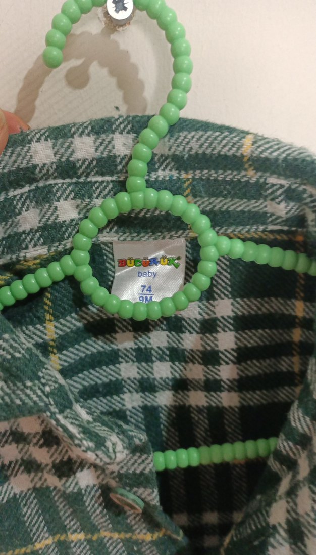 Erkek Çocuk Koyu Yeşil Kareli Gömlek KİSLİK GÖMLEK - Görsel 4